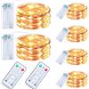 innolife 6 catene luminose a batteria, 3 m, 30 LED, 8 modalità | Catena luminosa a batteria, con timer, impermeabile, telecomando, per Halloween, Natale, interni ed esterni