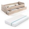 VitaliSpa letto per bambini Enzo, Sonoma, 90x200 cm con materasso