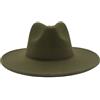 Faringoto Fedora Cappello Donne Cappello Inverno Lusso Uomo Cappelli per Le Donne, Verde militare, Etichettalia unica