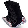Metrium 10 paia Calze da lavoro lunghe di cotone, resistenti con punta e tallone rinforzati, calze da uomo in spugna. Calze Frottee, Unisex.