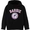 Barbie Bambina Felpa Nera con Cappuccio | Design Collegiale Controllato | Merchandising Ufficiale Felpa Comoda ed Elegante per Ragazze alla Moda