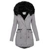 MJGkhiy Cappotto Donna Invernale Lungo Parka Giacca Giubbino con Cappuccio Elegante Termico Peluche Cappotti Curvy Caldo Pelliccia Trench Antivento Teddy Giubbotto con Zip e Tasche Taglie Forti