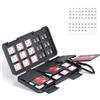 Kiorafoto Portacarte SDXC, SDHC, TF e Micro SD - Custodia organizer per 110 schede (36 SD, 74 TF), resistente all'acqua e facile da trasportare