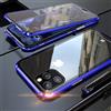Colala Cover per iPhone 11 Magnetica Adsorbimento Custodia Metallo Ultra Sottile 360 Gradi Full Body Anteriore e Posteriore ​Trasparente Vetro Temperato Protezione Cover - Azzurro/Blu