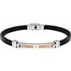 Morellato Bracciale da uomo, Collezione Moody, in Acciaio, cristalli, pelle - SQH25