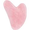 CPEI Gua Sha, strumento per il viso, pietre Gua Sha, pietra naturale di giada Guasha per SPA, collo, rullo viso di giada per dimagrire rassodante (rosa scuro)