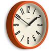 Jones Clocks® Hot Tub Orologio a parete | Piccolo orologio a tondo retrò | 20cm | Arancione | Numeri facili da leggere | Ideale per cucina, ufficio, stanza dei bambini, spazi grandi o piccoli