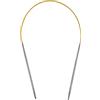 Coopay Ferri circolare da maglia da 275 mm 40 cm corti in acciaio con cavo flessibile e spille circolare fisse in metallo per piccoli progetti per mani di artrite taglia US 2