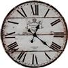YOAI Orologio da parete shabby vintage, orologio da cucina, stile nostalgico, al quarzo, in MDF, con meccanismo silenzioso, diametro 30 cm, colore: Londra
