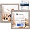 CABBEL Confezione Doppia (Set di 2) Cornice per Foto 15x15 cm, Rovere scuro, Robusta Cornice in Legno MDF, plexiglass