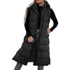 MJGkhiy Gilet Donna Invernale Lungo Casual Giacca Con Cappuccio Con Cerniera Gilet Di Piuma Caldo Smanicato Piumino Giubbino Smanicato Con Tasche Outerwear Giacca Senza Maniche Giacca Gilet