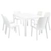 MIlani Home CALIGOLA - set tavolo in alluminio e teak cm 150 x 90 x 74 h con 4 sedie e 2 poltrone Alma