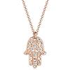 Elli Collana Donna Ciondolo a Mano Hamsa in Filigrana con Cristalli Swarovski in Argento Sterling 925