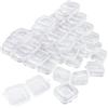 Eabdice 36 Pezzi Mini Scatola di Plastica Trasparente, Scatola di Stoccaggio, Contenitori Plastica con Coperchio, Applica a per Piccoli Oggetti (Trasparente)