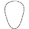 COAI Collana Vintage da Uomo con Perline di Gusci di Noce di Cocco e Turchese Sintetico 50cm, Collana Surfista da Uomo