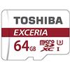 Toshiba Exceria M302 Scheda di Memoria microSDXC 64GB, 90MB/s, Classe 10, UHS-I, U3 + Adattatore, Nero