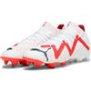 PUMA FUTURE ULTIMATE FG/AG - White/Puma Black/Fire Orchid - 107355 01