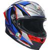Agv Casco Moto Integrale Touring Agv K6 S SLASHCUT Nero Blu Ross