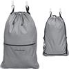 InnovaGoods - Borsa-Zaino Portabiancheria Clepac, Resistente all'Acqua, Multifunzione, Design Sospeso Portatile, Grigio, Grande, Poliuretano