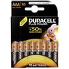 Duracell 81553297 Plus Power Batteria Alcalina di Tipo AAA 16, Nero