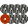 FOCSTOL Tamponi Diamantati per Lucidatura - 8 pezzi 100mm #200 Disco Diamantato per Lucidatura per Granito Marmo Pietra Artificiale Quarzo per Smerigliatrice Angolare