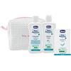 Chicco Baby Moments Set Igiene Neonato, Set Comprende Bagno Corpo, Shampoo E Saponetta, Adatto Per Pelli Sensibili Dei Bambini, BeautyBauty Bag con Zip, Idea Regalo, Cofanetto Regalo, 0 Mesi+, Bimba