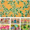 LUA VIKA Zerbino ingresso esterno cocco - Foglie verdi - 40x70 cm - tappeto ingresso esterno casa - zerbino cocco - zerbini moderni e originali