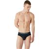 Emporio Armani Men's 2-Pack Yarn Dyed Stripes Brief Slip Boxer, Artic/Marine Stripe, L (Pacco da 2) Uomini