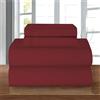 Elegant Comfort, Lussuoso Set di Biancheria da Letto in Cotone Egiziano 1500, 4 Pezzi, Alta qualità, Anti Pieghe, con Angoli Elasticizzati, Tasca Profonda Fino a 40,6 cm, King Size, Bordeaux