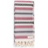 Bersuse 100% Cotone - San Jose Asciugamano Turco Telo Mare, Design Messicano - Borgogna
