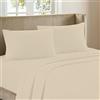 Cathay Home 14 Fitted Sheet Lenzuolo con Angoli, Poliestere, Crema, King