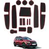 GAFAT Dacia Jogger Hybrid/Extreme 2025 2026-2022 Tappetini Antiscivolo, Jogger 2025 Tappetino in Gomma per Console Centrale, Tappetini con Cucitura della Porta, Accessori Dacia Jogger (Rosso)
