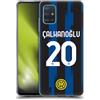 Head Case Designs Licenza Ufficiale Inter Milan Hakan Çalhanoglu 2023/24 Giocatori Home Kit Custodia Cover in Morbido Gel Compatibile con Samsung Galaxy A51 (2019)