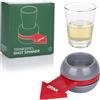 FunX Shot Spinner - Gioco per feste, divertente rotazione della bottiglia con bicchiere e freccia, gioco di bere, gioco per feste, jga e accogliente, capacità 2 cl