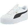 PUMA Karmen Rebelle Sneaker, Scarpe da Ginnastica Donna, Bianco Nero, 40.5 EU