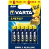 Varta 4103 - Confezione da 6 batterie alcaline AAA, colore: blu