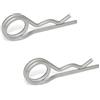 Ganter Normelemente Connettore a molla, in acciaio inox, GN 1024-NI-4-D, 2 pezzi, doppia torsione, diametro 4 mm