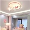 DUNMW Lampadario a soffitto a LED con corona rosa e nuvola, stile fantasy, per cameretta dei bambini Per cameretta delle bambine, cameretta dei bambini, dimmerazione continua, 38W