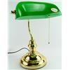 fd-bolletta arredamento e illuminazione lampada ministeriale churchill,lampada ottone catenella da scrivania vetro verde lm1 Misure:H 37cm,L 26cm,Ø base 18cm,profondità 22cm