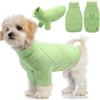 EMUST Maglione Natalizio per Cani a Maglia Con Collo Alto, Elastico Medio per Bulldog Francese, Bassotto, Pitbull - Verde, M