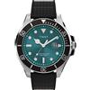 Timex Orologio da uomo Harborside Coast 43mm, Nero/Verde/Argento, One Size, Orologio Harborside Coast da 43 mm