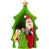 DRW Decorazione natalizia in pizzo Babbo Natale, pupazzo di neve e albero resina 7 x 4 x 12 cm