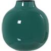 DRW Vaso da tavolo in metallo smaltato in verde 21x21x21 cm