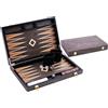 Engelhart - 250544 - Backgammon Deluxe 15 Pollici - Gioco Elegante con Impiallacciatura in Legno di Ebano Verniciato - Marrone