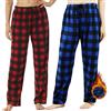 YUSHOW Pantaloni Pigiama Donna in Invernale a Quadri Pile Lunghi Pantaloni da Notte con Tasche Coulisse Morbidi e Caldo Plaid Casa Trousers