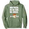 Funghi Bosco Scritta Funghi Porcini Divertente Bosco Micologo Fungaiolo Felpa con Cappuccio