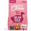 Edgard & Cooper Puppy Anatra E Pollo Allevati A Terra Senza Cereali Crocchette per Cani 2,5 Kg