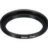PATIKIL 34mm-37mm Metallo Passo Superiore oring Camera Lenti Filtro Adattatore oring Alluminio Filtro Adattatore oring per Fotocamera Paraluce Nero