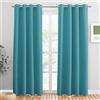 PONY DANCE Tenda Oscurante Camera da Letto Tende Termiche Isolanti per Interni con Anelli Curtains per Cameretta Bambina e Salotto 2 Pezzi L 140 x A 200 cm, Blu Chiaro