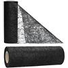 AmaCasa - Runner da tavola in Tessuto Non Tessuto Nero, Ideale per Fiori, Matrimoni e comunioni, 23cm/20m (Nero, 23cm)